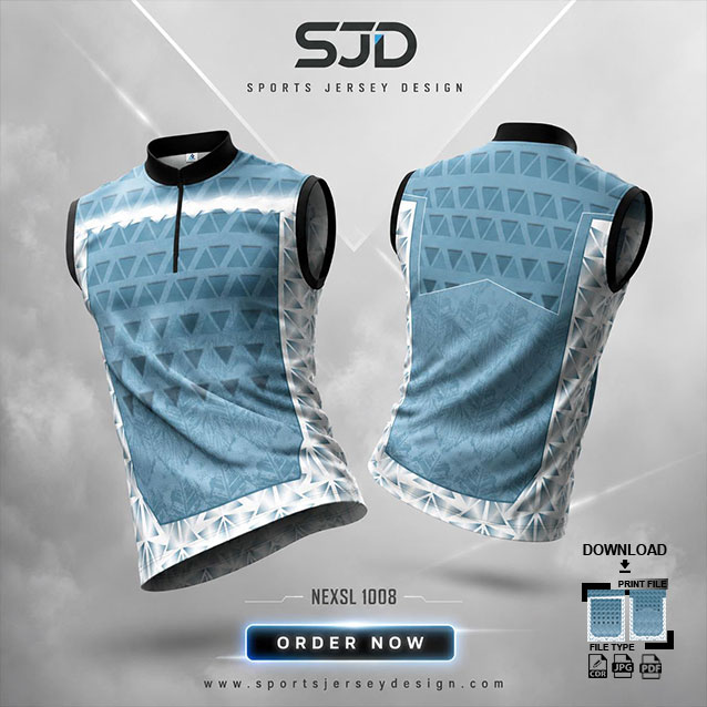 NEXSL-1008 SKY BLUE AND WHITE COMBINATION SPORTSWEAR SUBLIMATION JERSEY DESIGN