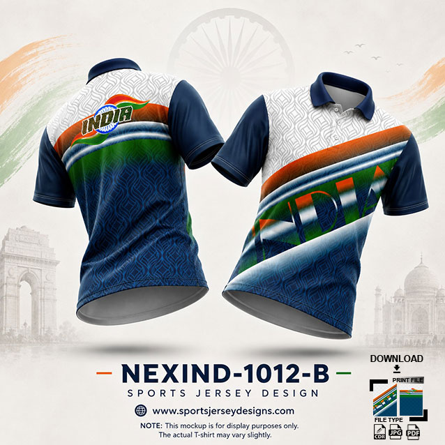 NEXIND-1012-B NAVY BLUE AND WHITE INDEPENDENCE DAY SUBLIMATION JERSEY DESIGN