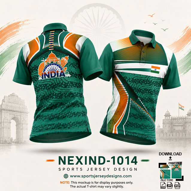 NEXIND-1014 GREEN AND WHITE INDEPENDENCE DAY SUBLIMATION JERSEY DESIGN