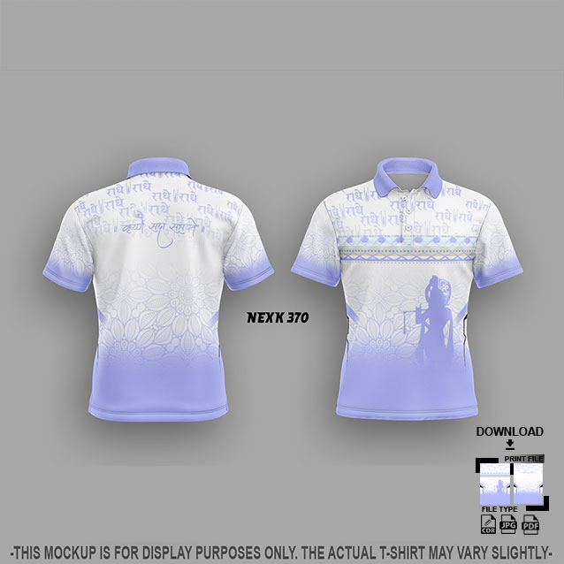 NEXK-370 PURPLE AND WHITE DAHI HANDI FESTIVAL JERSEY DESIGN