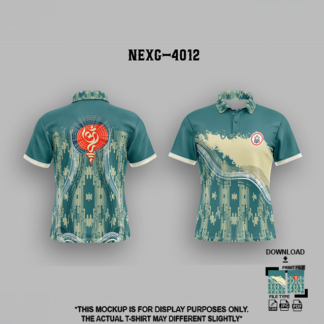 NEXG-4012 GREEN AND YELLOW AND PATTERN GANESHA FESTIVAL JERSEY DESIGN