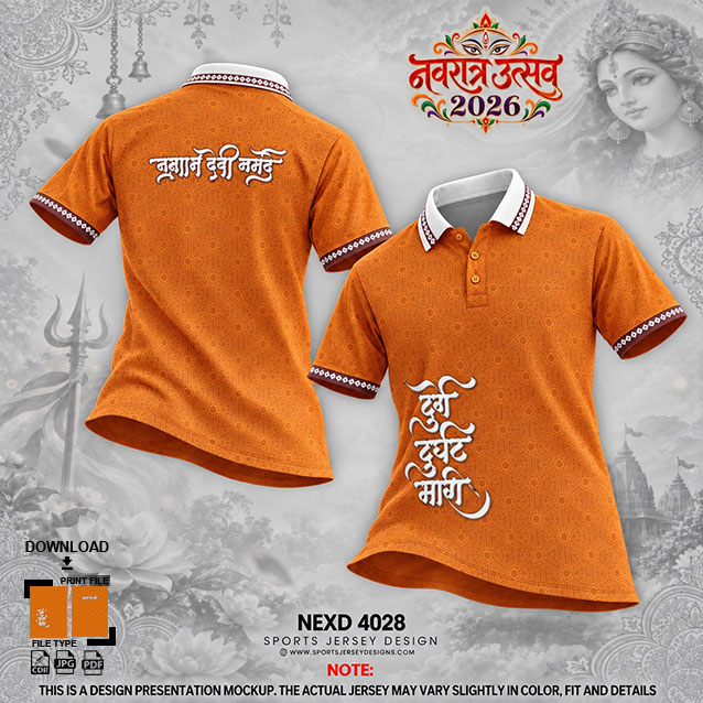 NEXD-4028 ORANGE AND WHITE COMBINATION FOR NAVRATRI SPECIAL DESIGN