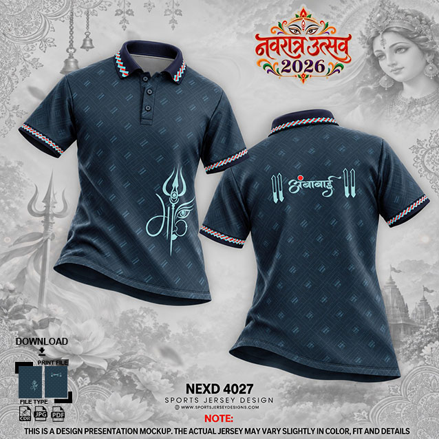 NEXD-4027 AIRFORCE AND NAVY BLUE COMBINATION FOR NAVRATRI SPECIAL DESIGN