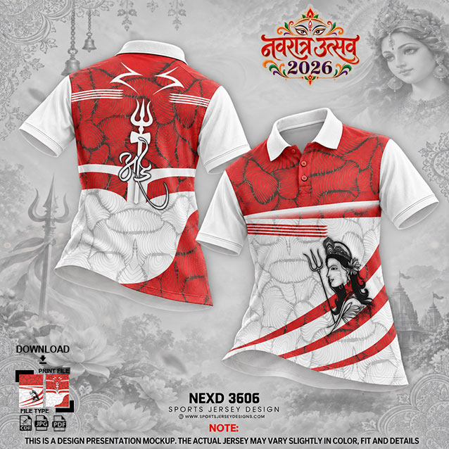 NEXD-2606 RED AND WHITE COMBINATION FOR NAVRATRI SPECIAL DESIGN