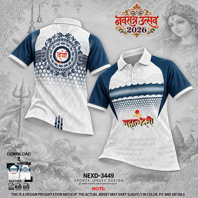 NEXD-3449 AIRFORCE AND WHITE COMBINATION FOR NAVRATRI SPECIAL DESIGN