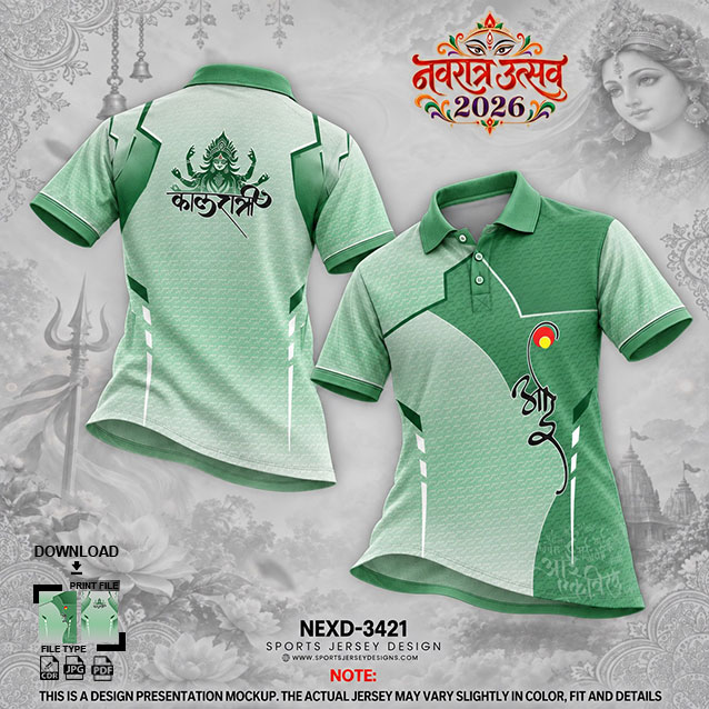 NEXD-3421 GREEN AND WHITE COMBINATION FOR NAVRATRI SPECIAL DESIGN