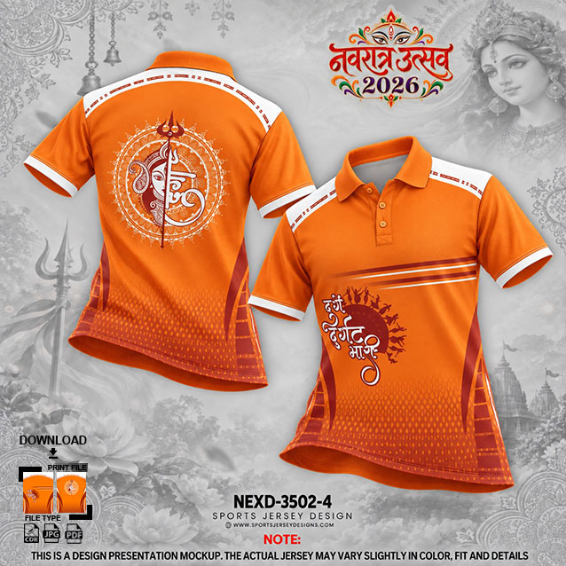 NEXD-3502 4 ORANGE AND WHITE COMBINATION FOR NAVRATRI SPECIAL DESIGN