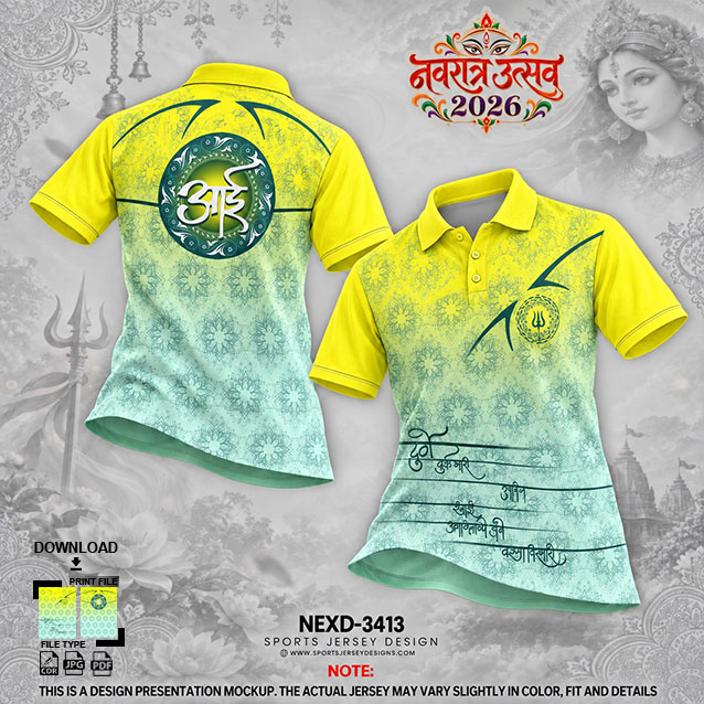 NEXD-3413 GREEN AND LEMON YELLOW COMBINATION FOR NAVRATRI SPECIAL DESIGN