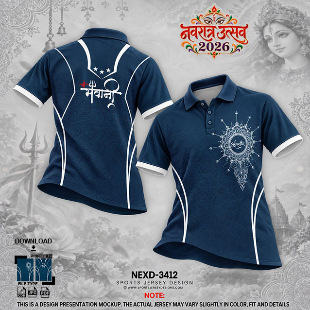NEXD-3412 NAVY BLUE AND WHITE COMBINATION FOR NAVRATRI SPECIAL DESIGN