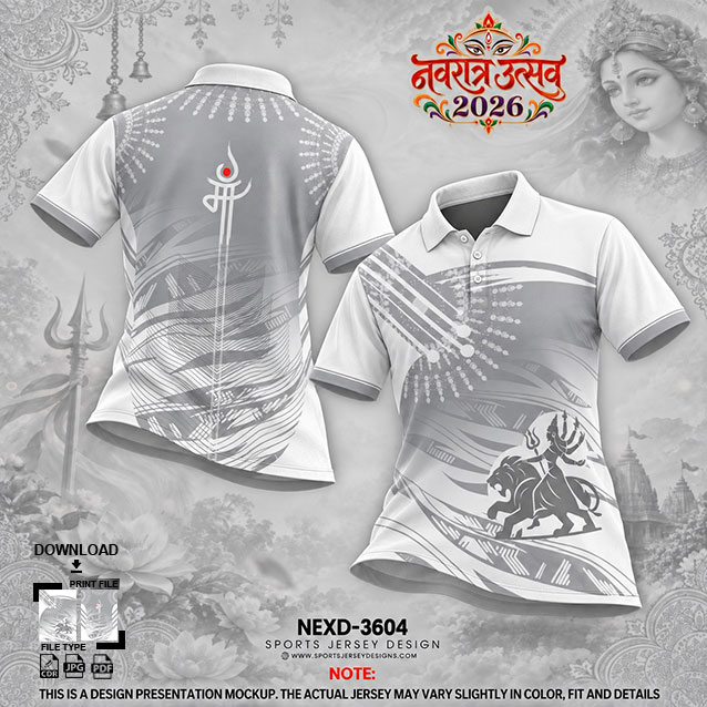 NEXD-3604 LIGTH GREY AND WHITE COMBINATION FOR NAVRATRI SPECIAL DESIGN