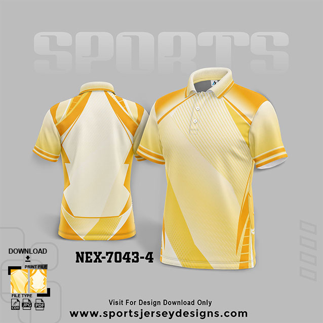 NEX-7043 4 YELLOW AND GOLD YELLOW SPORTSWEAR SUBLIMATION JERSEY DESIGN