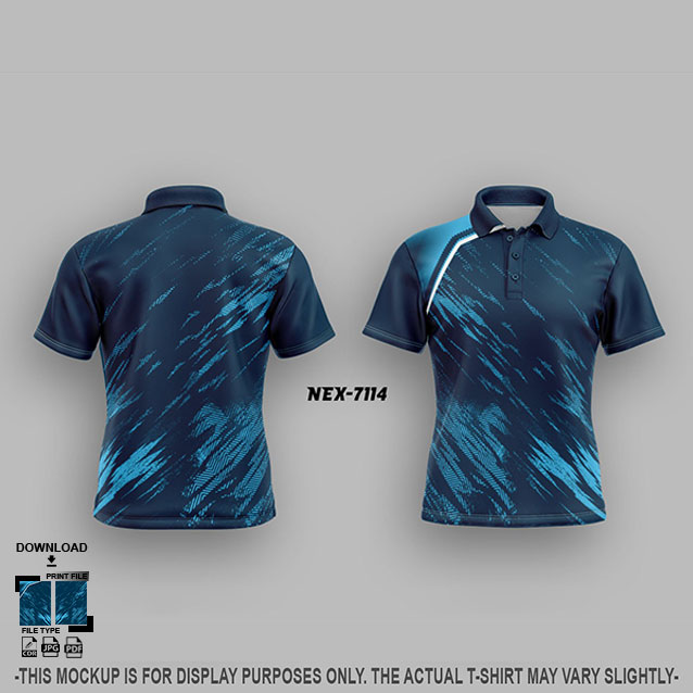 NEX-7114 AIRFORCE AND BLUE SPORTSWEAR SUBLIMATION JERSEY DESIGN