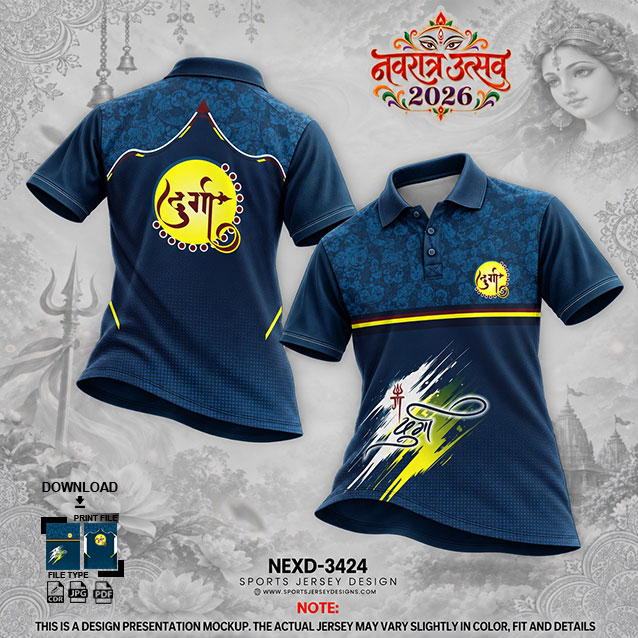 NEXD-3424 AIRFORCE AND WHITE COMBINATION FOR NAVRATRI SPECIAL DESIGN