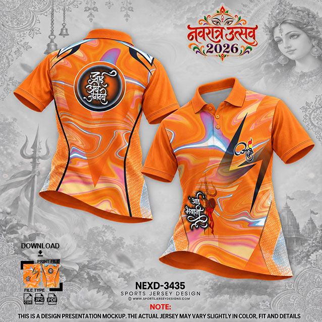 NEXD-3435 ORANGE AND BLUE COMBINATION FOR NAVRATRI SPECIAL DESIGN