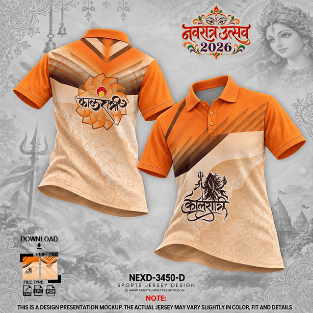 NEXD-ORANGE AND CREAM COMBINATION FOR NAVRATRI SPECIAL DESIGN