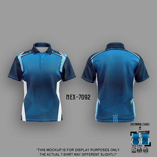 NEX-7092 BLUE,AIRFORCE AND WHITE SPORTSWEAR SUBLIMATION JERSEY DESIGN