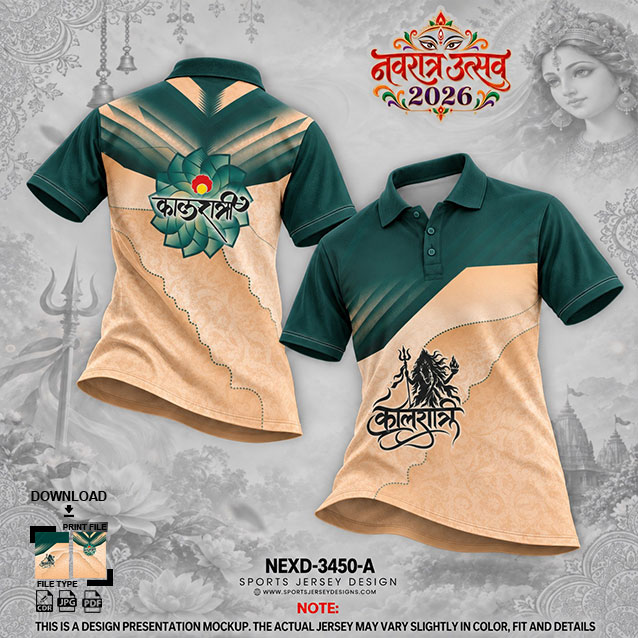 NEXD-3450-A GREEN AND CREAM COMBINATION FOR NAVRATRI SPECIAL DESIGN