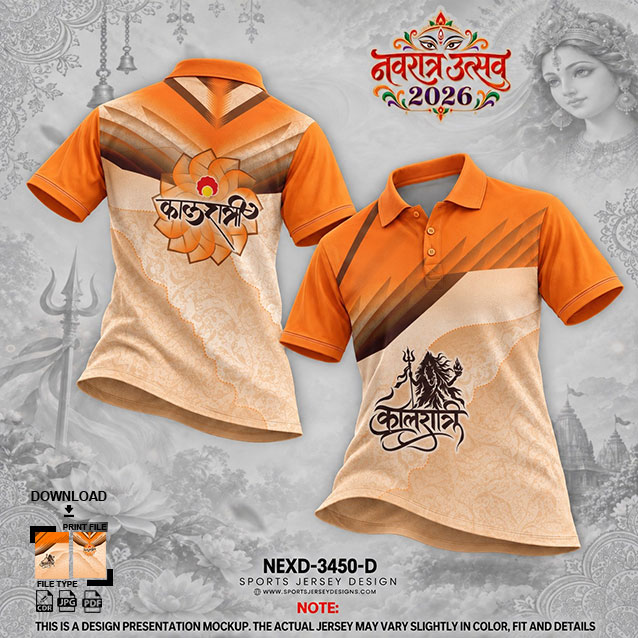 NEXD-3450 D ORANGE AND CREAM COMBINATION FOR NAVRATRI SPECIAL DESIGN
