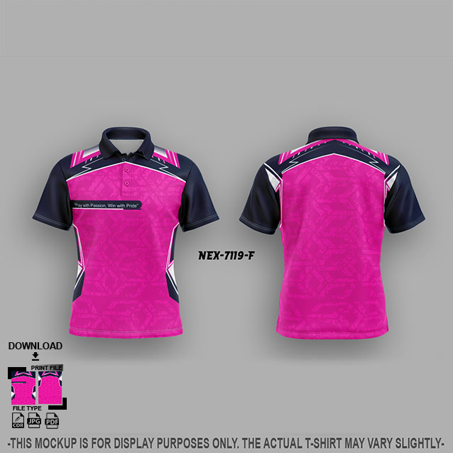 NEX-4119-F RANI PINK AND NAVY BLUE SPORTSWEAR SUBLIMATION JERSEY DESIGN