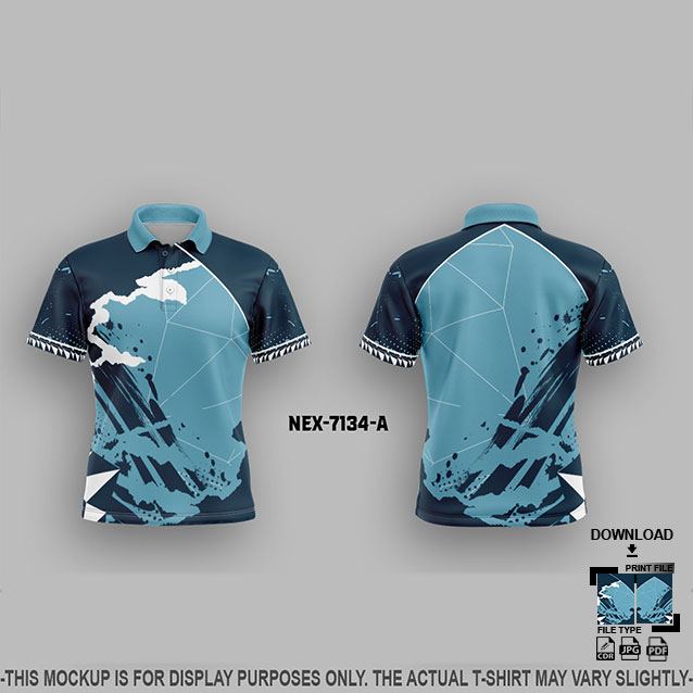 NEX-7134 A BLUE AND AIR FORCE SPORTSWEAR SUBLIMATION JERSEY DESIGN