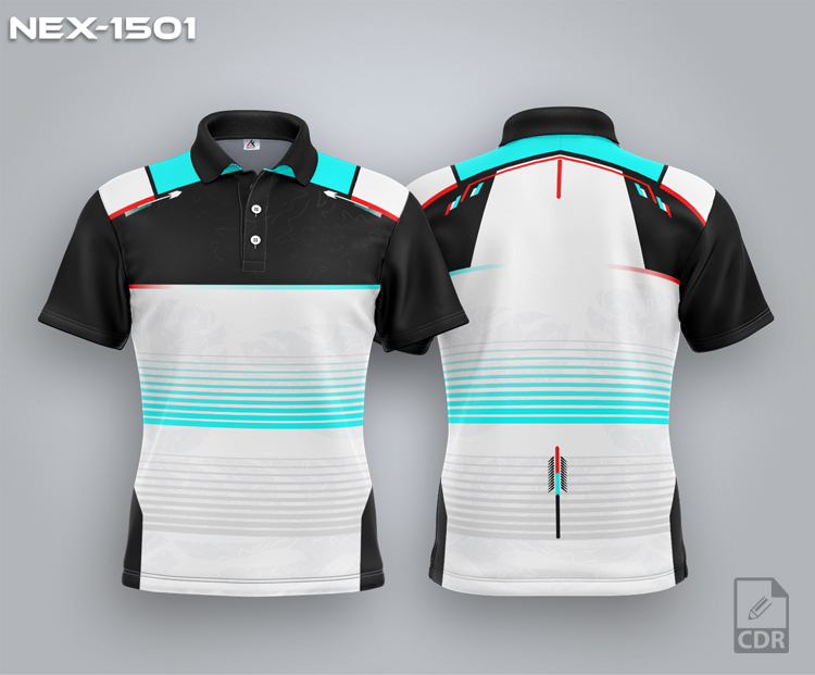 NEX-1501 WHITE AND FIROZI SPORTSWEAR SUBLIMATION JERSEY DESIGN