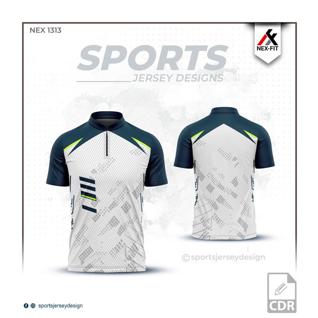 NEX 1313 SUBLIMATION JERSEY DESIGN IN WHITE AND AIRFORCE BLUE COLOR FOR SPORTS