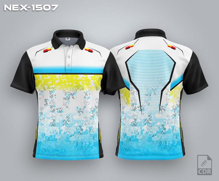 NEX-1507 FIROZI AND WHITE SPORTSWEAR SUBLIMATION JERSEY DESIGN