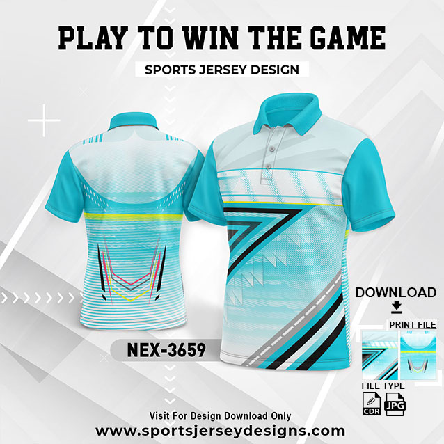 NEX 3659 SKY BLUE AND WHITE GRADIENT SPORTSWEAR SUBLIMATION JERSEY DESIGN