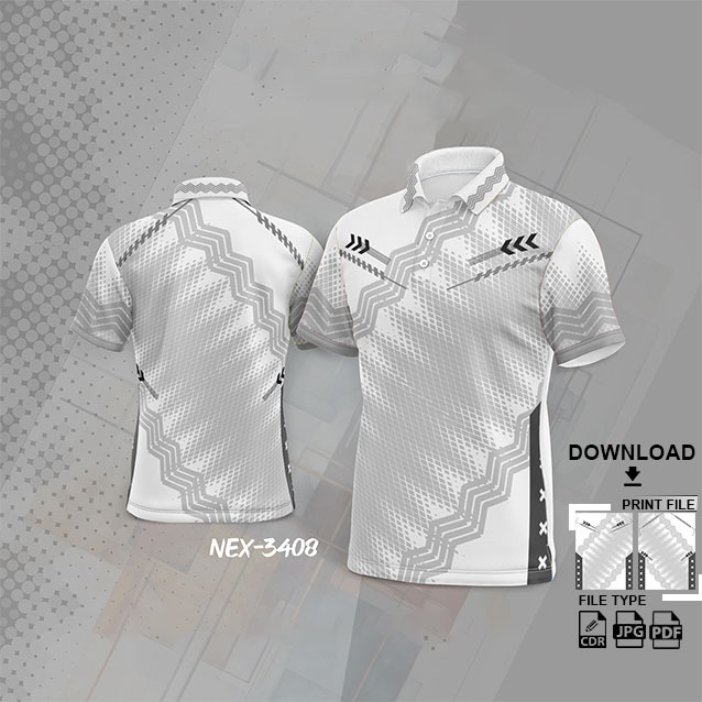 NEX-3408- GRAY BLACK LINE ARROW SPORTSWEAR SUBLIMATION JERSEY DESIGN