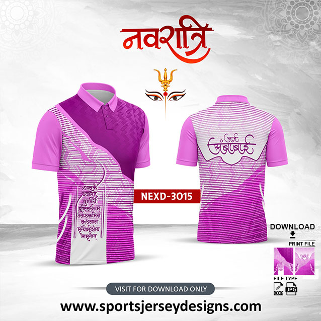 NEXD-3015 Navaratri Festival Design for Sublimation Print With The Combination Of Purple And Baby Pink Color