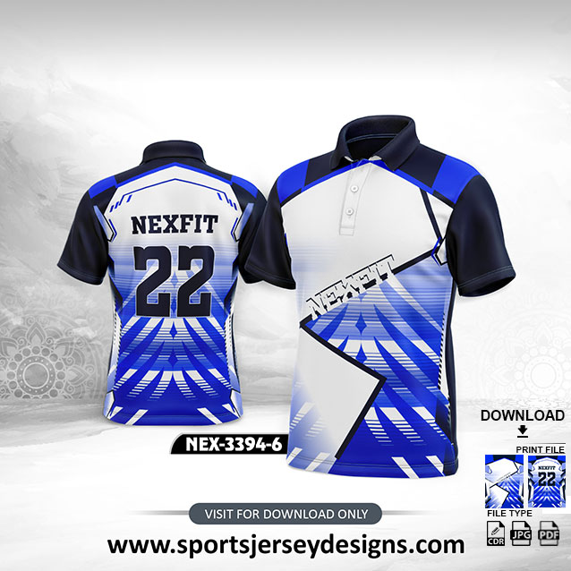 NEX-3394-6-BLUE AND WHITE SPORTSWEAR SUBLIMATION JERSEY DESIGN