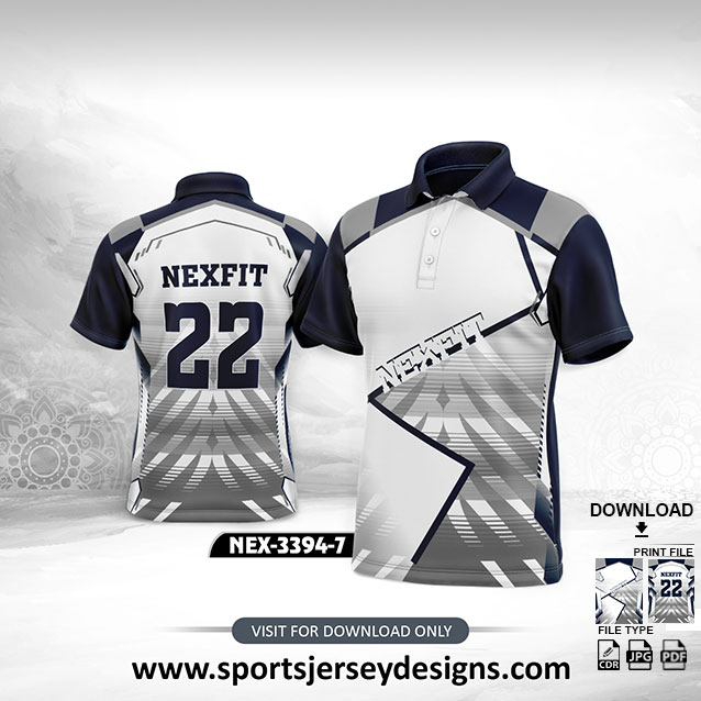 NEX-3394-7-GREY AND WHITE SPORTSWEAR SUBLIMATION JERSEY DESIGN