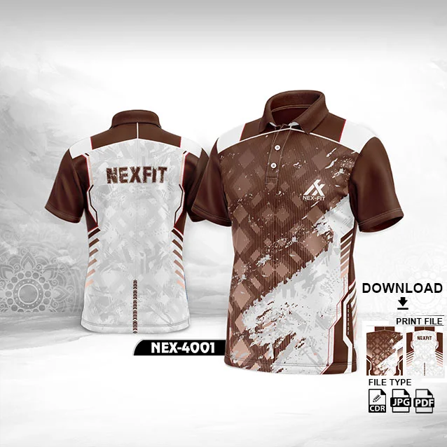 NEX-4001-Coffee Brown And White Combination Special Sports Wear Jersey
