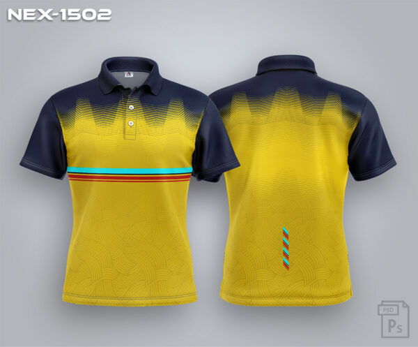 NEX-1502 YELLOW AND BLACK SPORTSWEAR SUBLIMATION JERSEY DESIGN