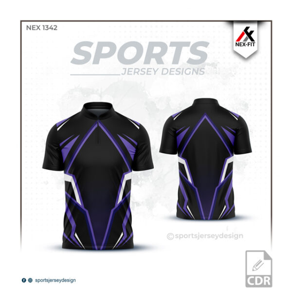 NEX-1342 NEVY PURPLLE AND BLACK SUBLIATION SPORTSWEAR JERSEY DESIG