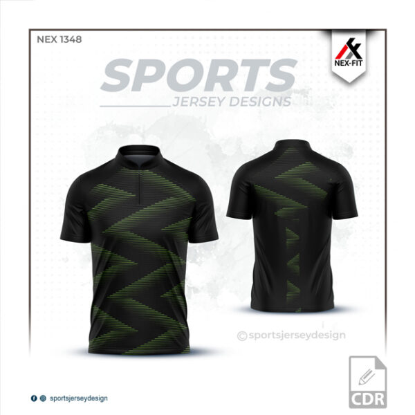 NEX-1348 SPORTSWEAR JERSEY DESIGN IN BLACK COLOUR