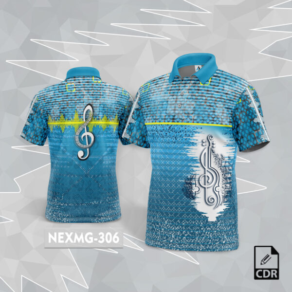 NEXMG-306 MUSICAL BANJO GROUP JERSEY DESIGN IN BLUE COLOUR