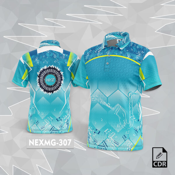 NEXMG-307 MUSICAL BANJO GROUP SUBLIMATION JERSEY DESIGN IN FIROZI COLOUR