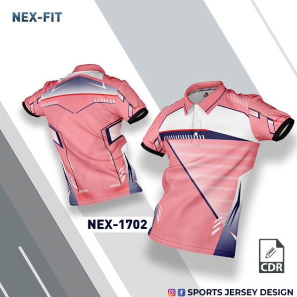 NEX-1702 BABY PINK AND WHITE SPORTSWEAR SUBLIATION JERSEY DESIGN