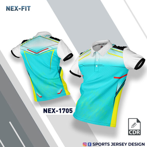 NEX 1705 SEA GREEN AND WHITE SPORTSWEAR SUBLIATION JERSEY DESIGN