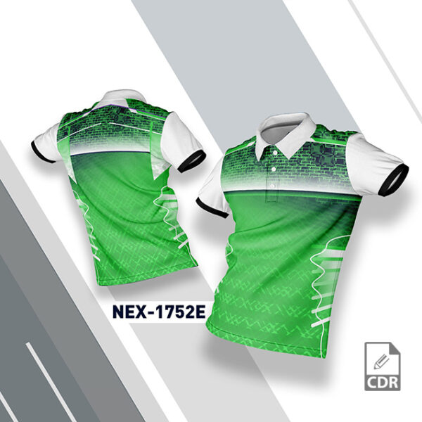 NEX-1752-E GREEN AND WHITE SPORTSWEAR SUBLIMATION JERSEY DESIGN