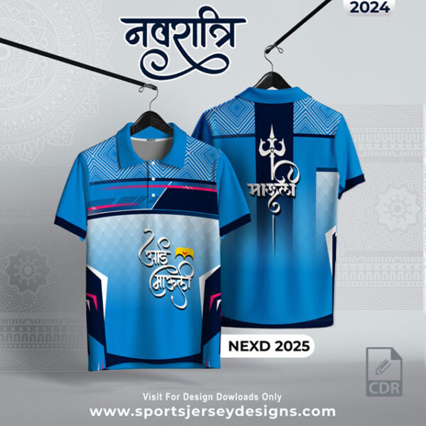 NEXD 2025 Navaratri Festival Design for Sublimation Print With The Combination Of India Blue And Black Colors
