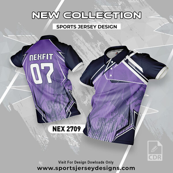 NEX 2709 VIOLET AND NAVY BLUE SPORTSWEAR SUBLIMATION JERSEY DESIGN