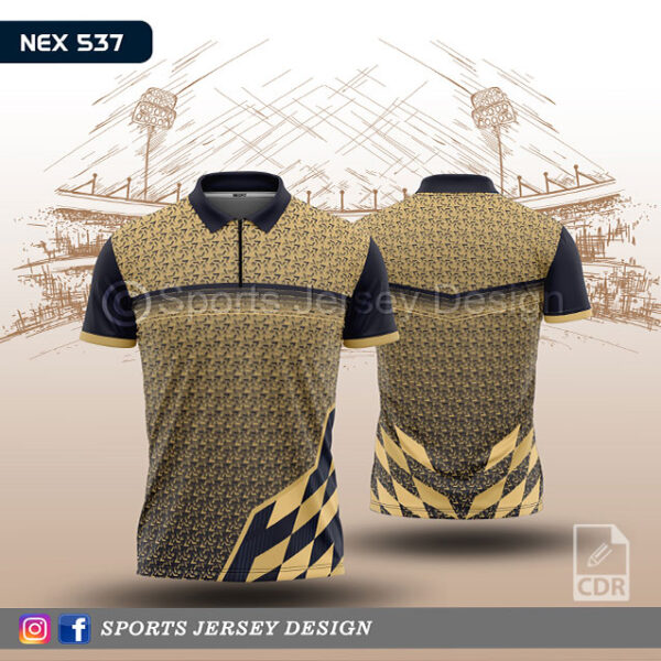 NEX 537 GOLD YELLOW AND BLACK SPORTSWEAR SUBLIMATION JERSEY DESIGN