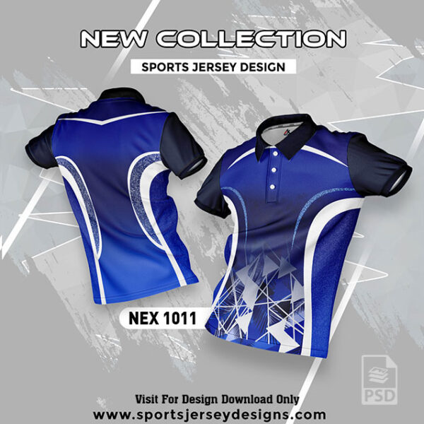 NEX 1011 NAVY BLUE AND ROYAL BLUE SPORTSWEAR SUBLIMATION JERSEY DESIGN