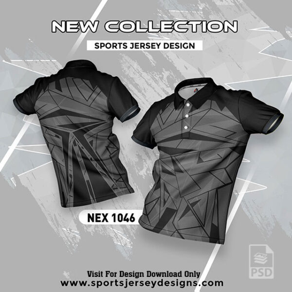 NEX 1046 BLACK SPORTSWEAR SUBLIMATION JERSEY DESIGN