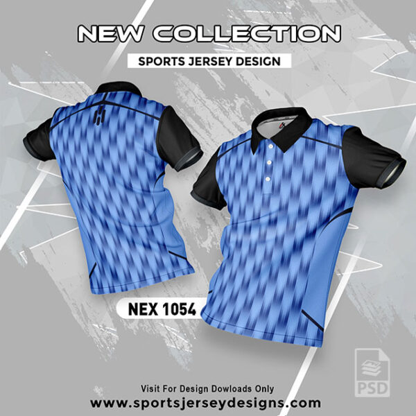 NEX 1054 INDIA BLUE SPORTSWEAR SUBLIMATION JERSEY DESIGN