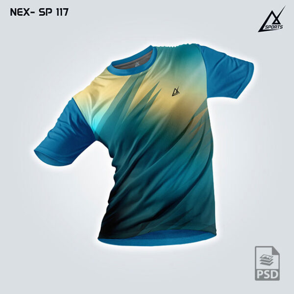 NEX SP 117 INDIA BLUE SPORTSWEAR SUBLIMATION JERSEY DESIGN