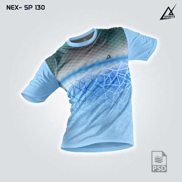 NEX SP 130 SKY BLUE SPORTSWEAR SUBLIATION JERSEY DESIGN