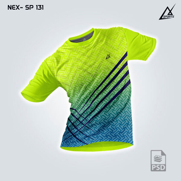NEX SP 131 NEON GREEN AND BLUE SPORTSWEAR SUBLIATION JERSEY DESIGN